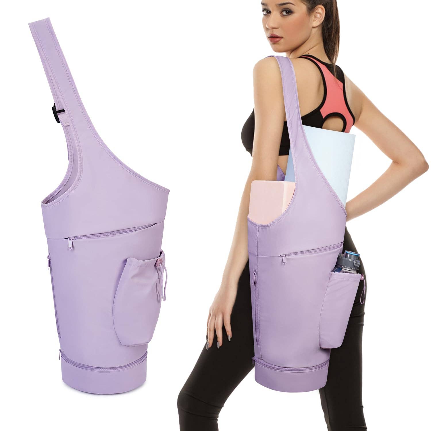 wandf - Wholesale Yoga Bag - Yoga Mat Bag Large Opening Long Tote Yoga Mat Carrier Holder22