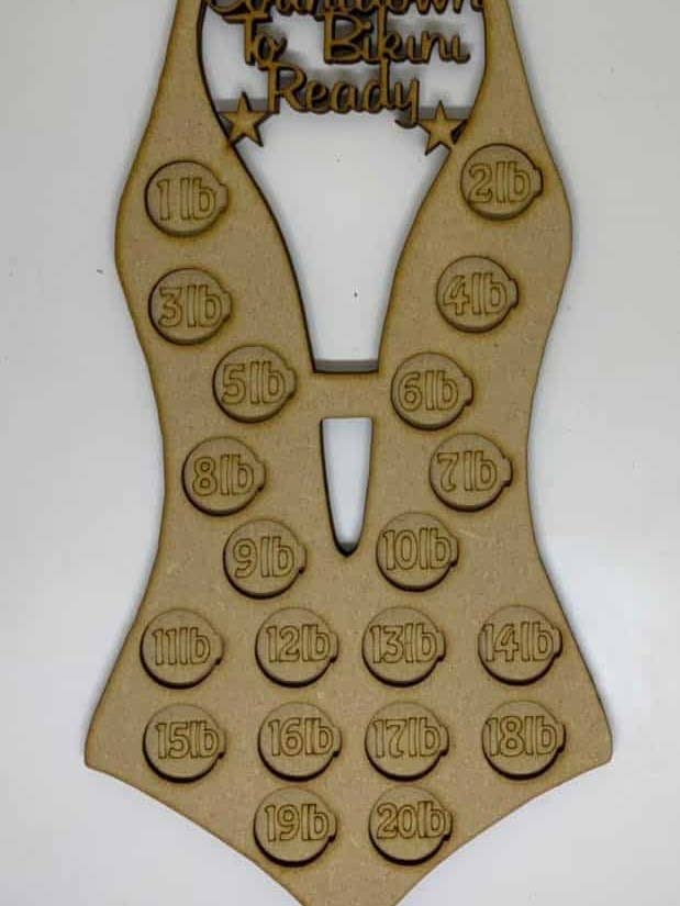 Bikini Weight Loss Chart for wholesale by manchester laser cuts