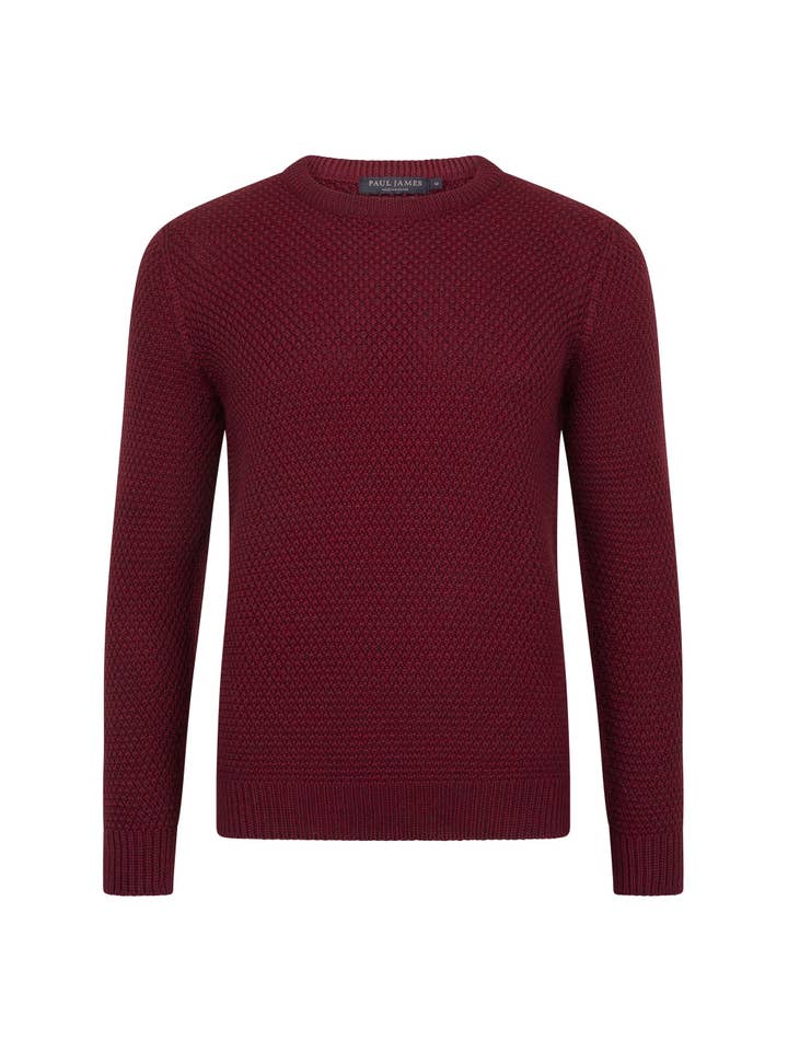 Paul James Knitwear - Wholesale Knit Sweater - Men's - Mens Chunky Merino Moss Stitch Fisherman Jumper8