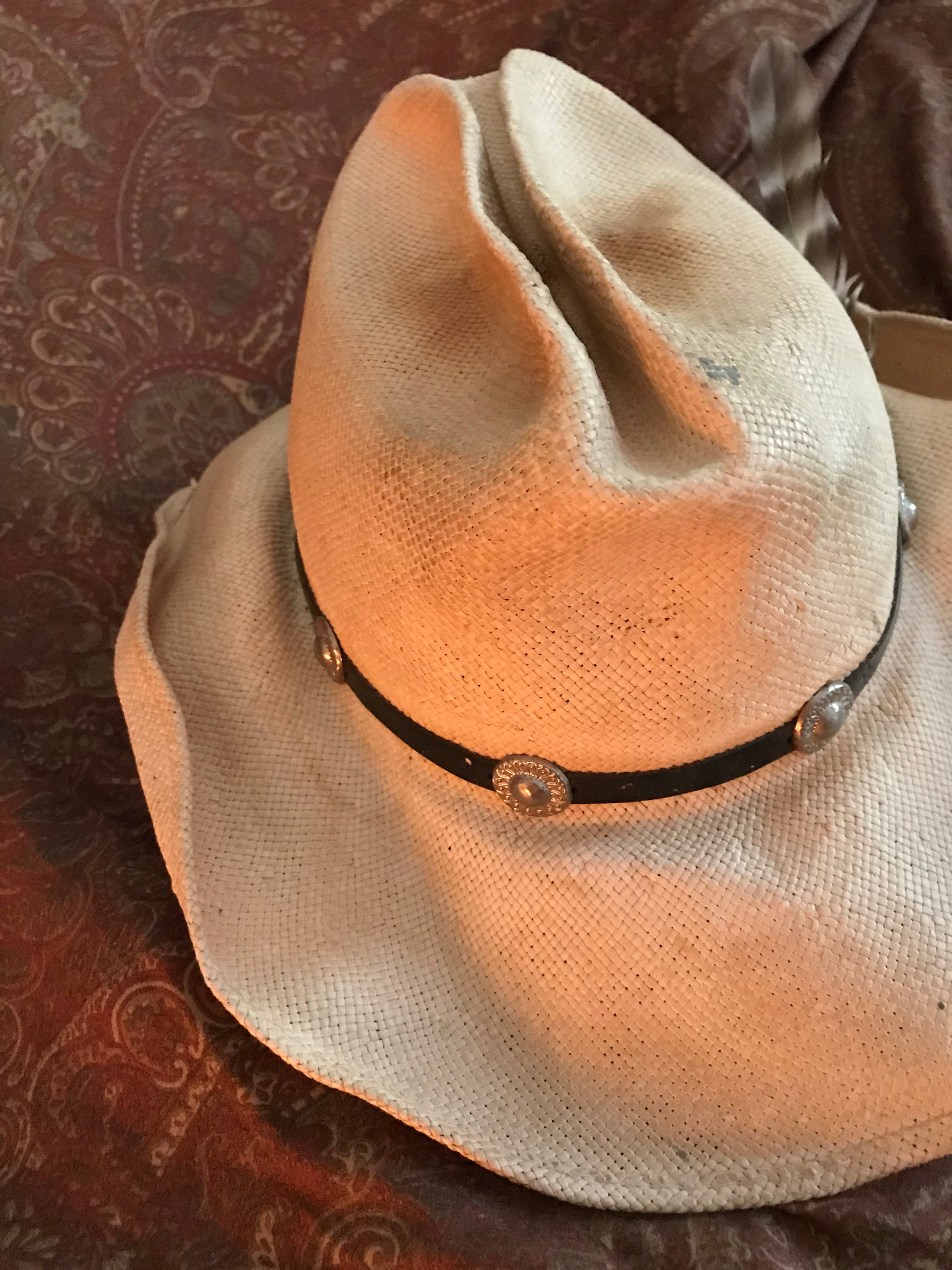Hip Vintage Hats & More – wholesale Cowboy Hat – Women’s – Hip Vintage Distressed Cowboy Hat w/ Silver Concho Hatband10