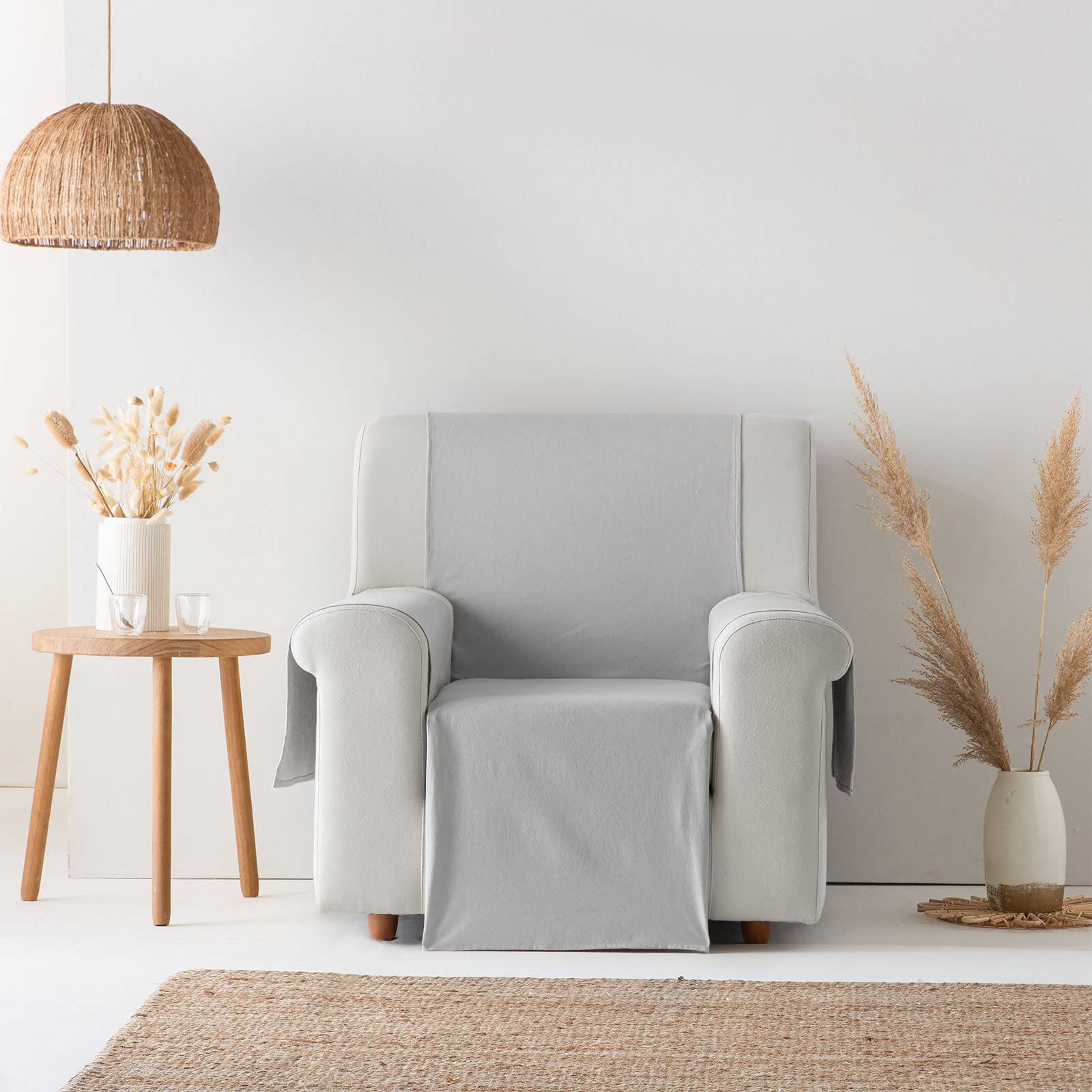 GAMUSI - Wholesale Chair/Sofa Slipcover - Smooth cotton plain sofa cover ALICANTE21