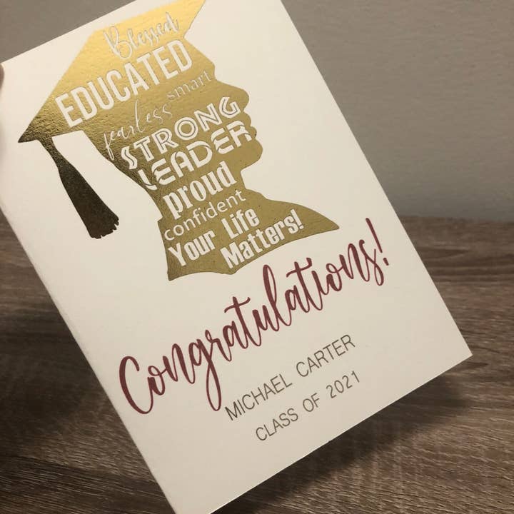 D. Johnson & Co Greetings - Wholesale Graduation Card - Graduate Silhouette Graduation Card