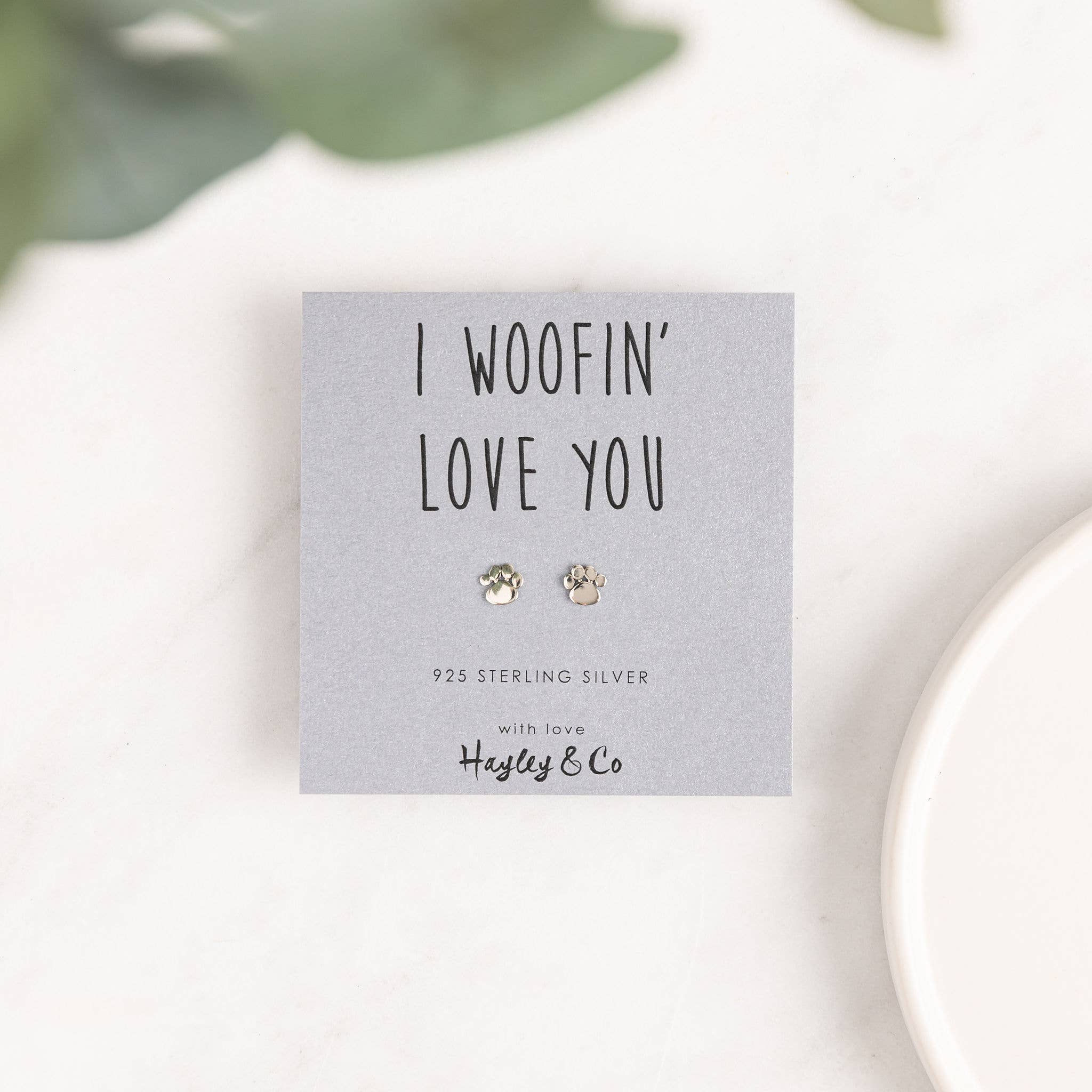 Hayley & Co – wholesale Stud/post earrings – Dog Paw Sterling Silver Earrings6