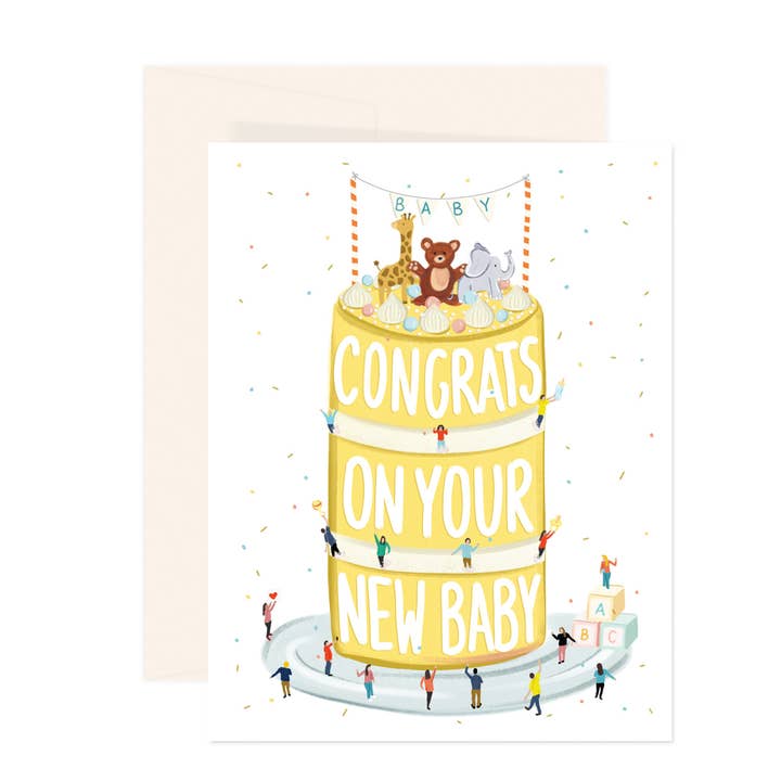 Paige & Willow - Wholesale Baby Card - Baby Cake Card0