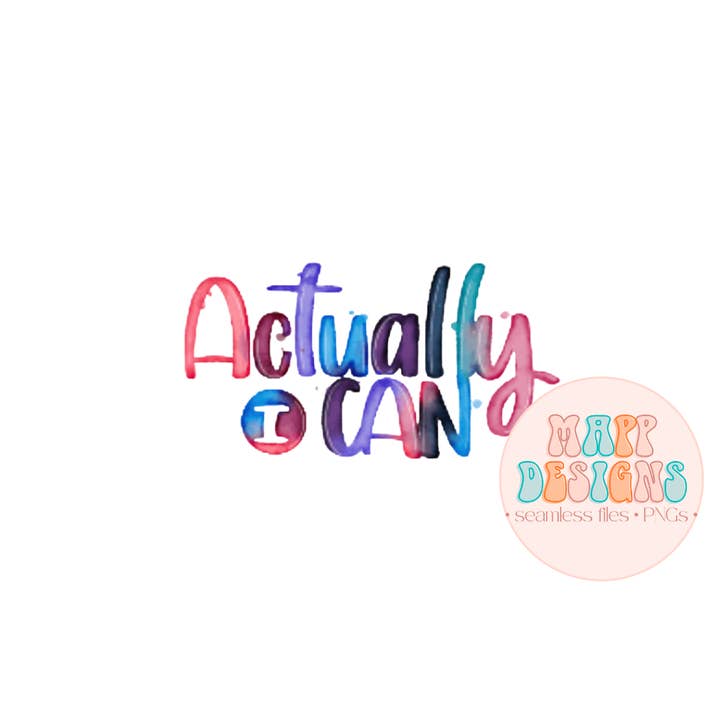 Actually I Can Vinyl Sticker for wholesale by Mapp Designs Stationery