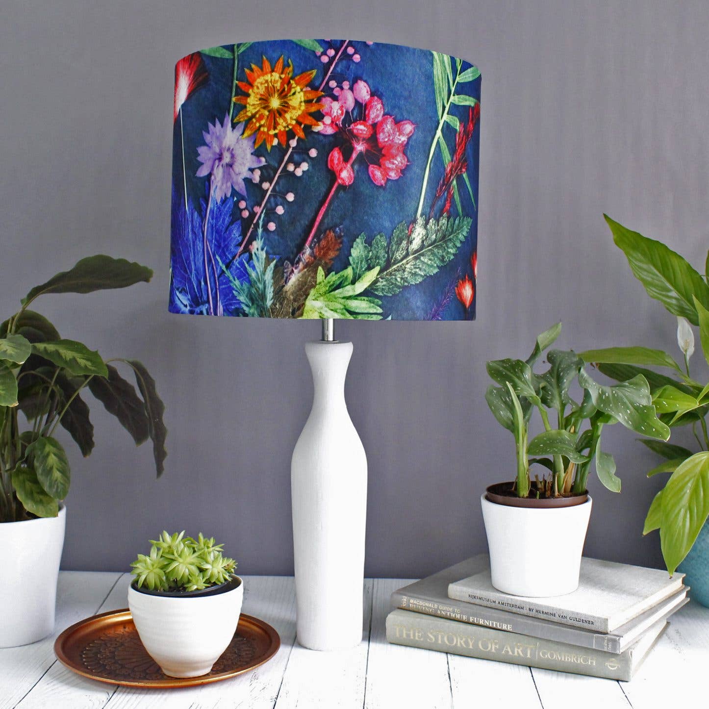 Gillian Arnold – wholesale Lampshade – Indigo Tropical | Blue & Green | Lampshade1