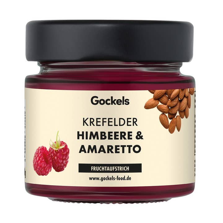 Seductive Raspberry & Amaretto Fruit Spread for wholesale by Gockels Genussmanufaktur