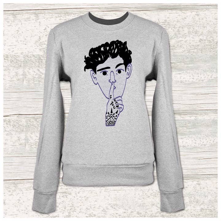 Silence Boy Women's Crew Neck Sweatshirt for wholesale by Collecteeve