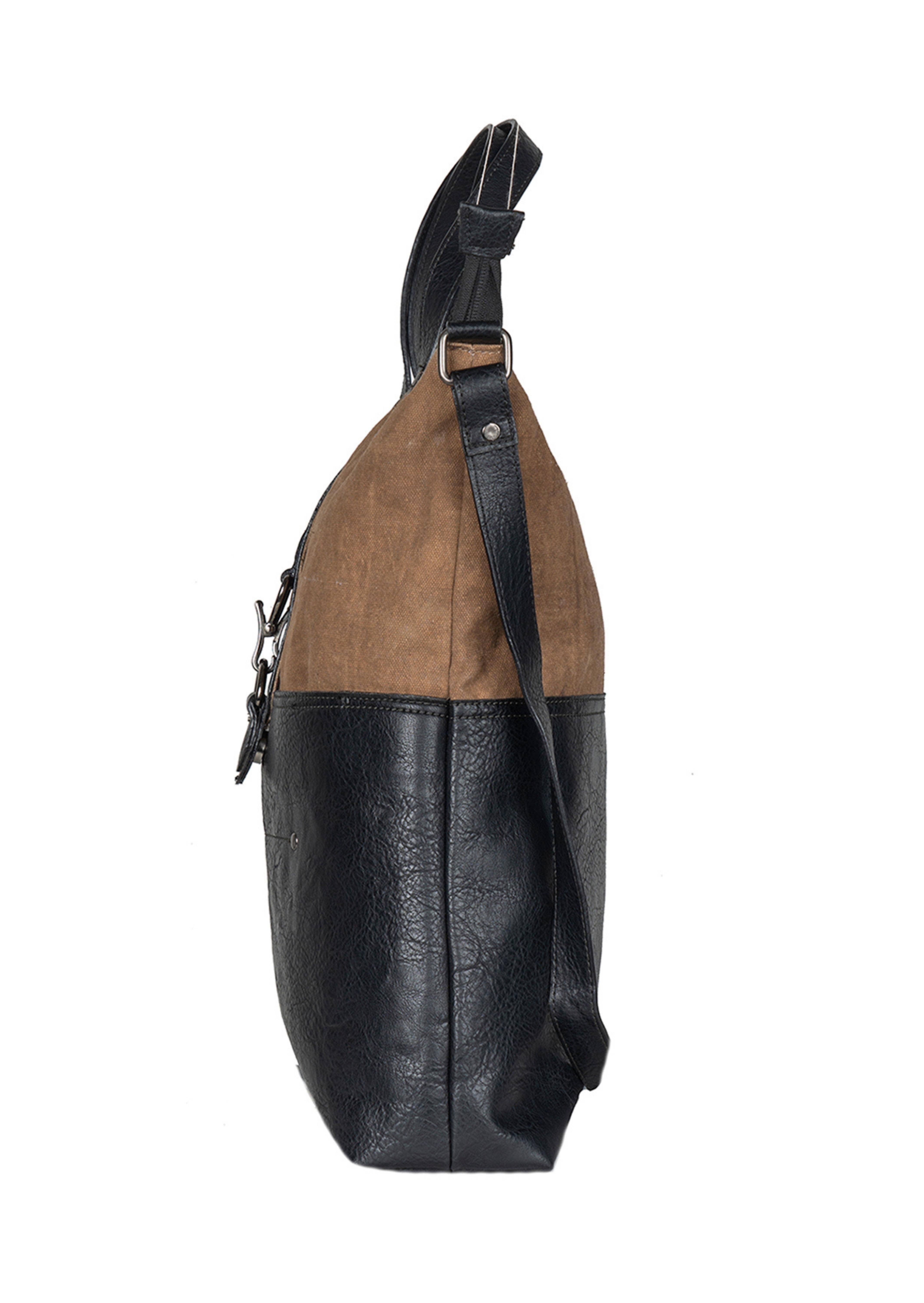 Mona B. - Wholesale Tote Bag - Women's - Jamie Up-Cycled Canvas Convertible Women's Tote Bag3