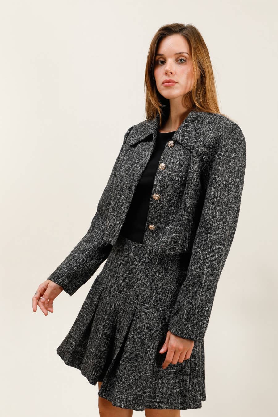 MOOYA - Venta al por mayor Conjuntos de top y pantalón corto (NO para estar en casa) - Mujer - Conjunto chaqueta y falda-pantalón CHA00510