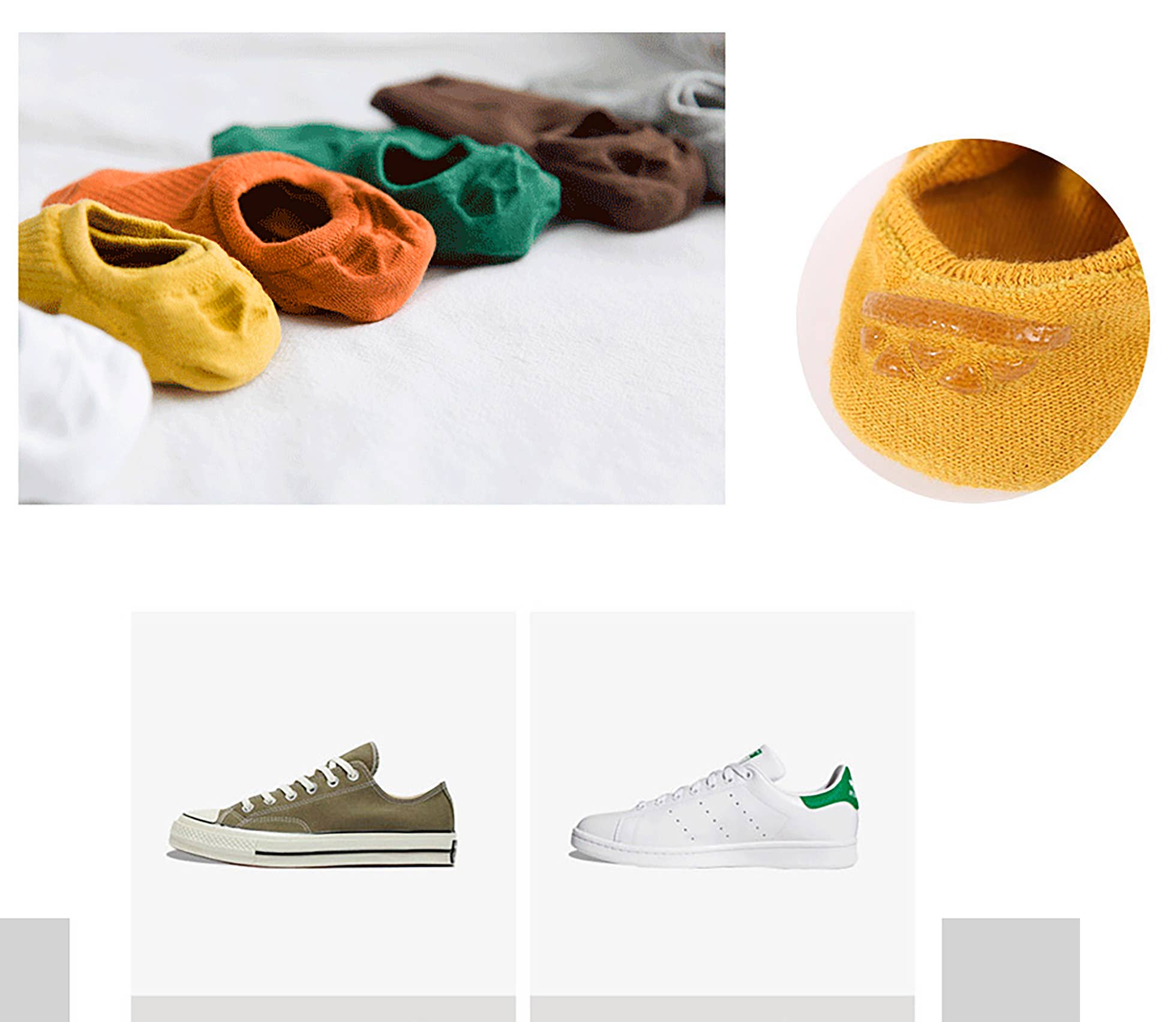 Ivedin - Wholesale Socks - Unisex - Non-Slip Invisible Cotton Socks Packs10