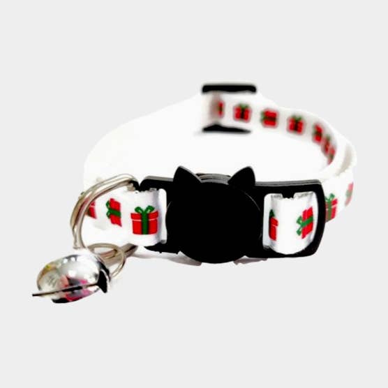 Christmas Kitten Collar - White with Red Gifts for wholesale by Zacal Cat Collars