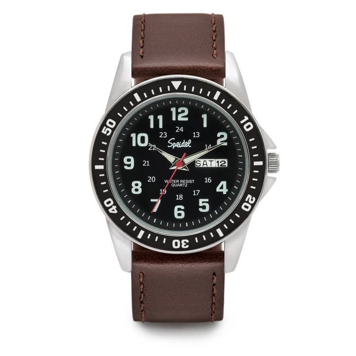 Men's Leather Diver Watch for wholesale by Speidel