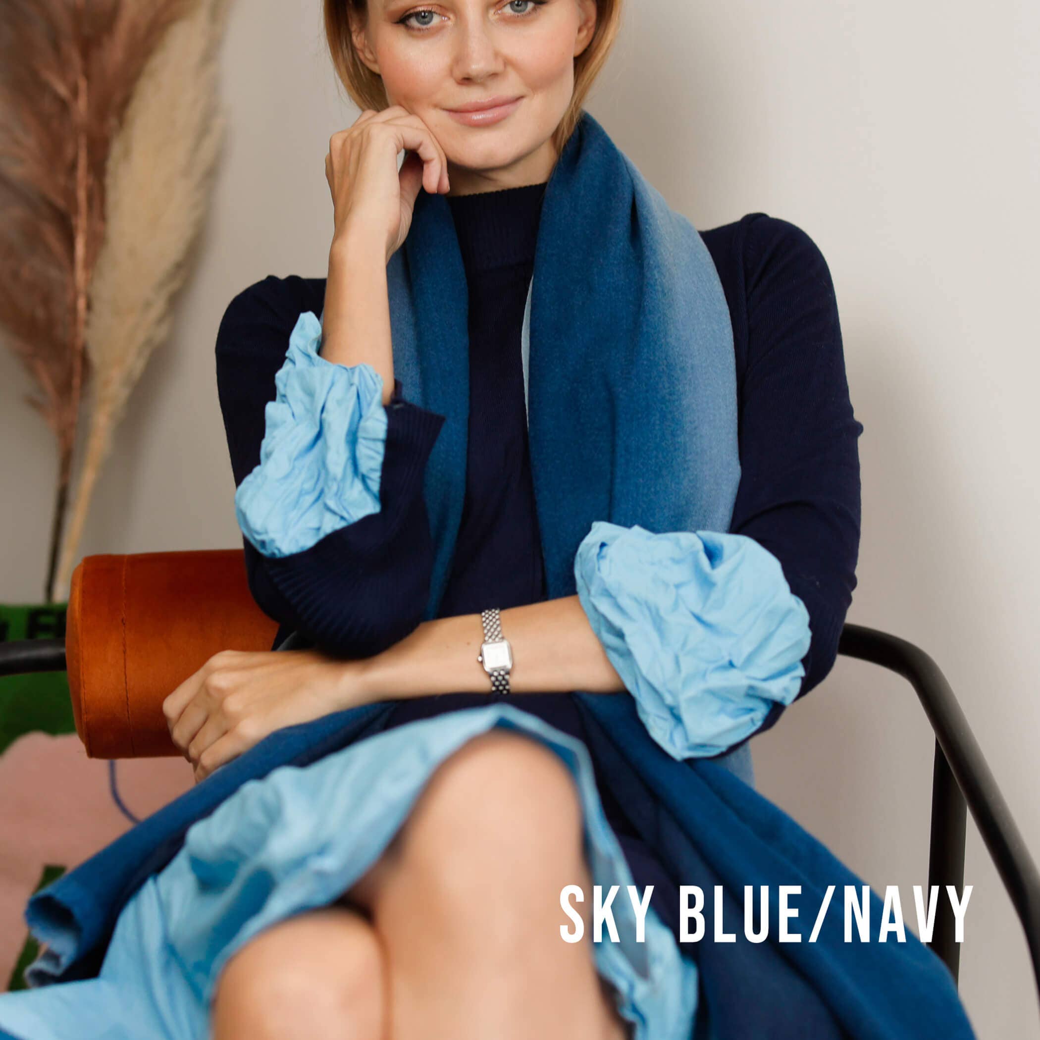 Studio Hop – wholesale Scarf – Women's – Personalised Cashmere Blend Ombre Scarf7