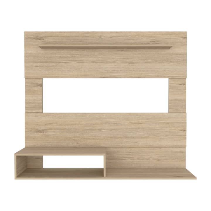 Floating Entertainment Center Albuquerque, Light Pine for wholesale by Treevol Furniture