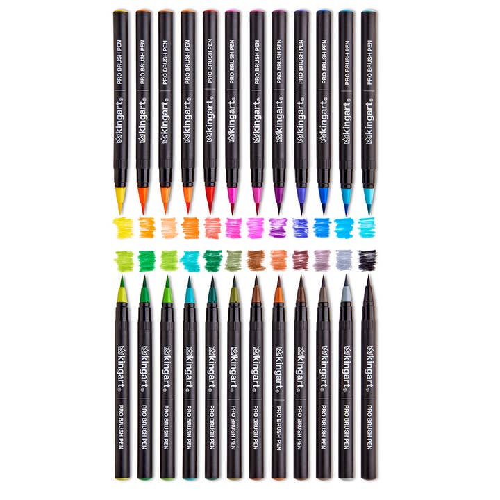 KINGART - Wholesale Marker - Real Watercolor Brush Pens 24 Colors1
