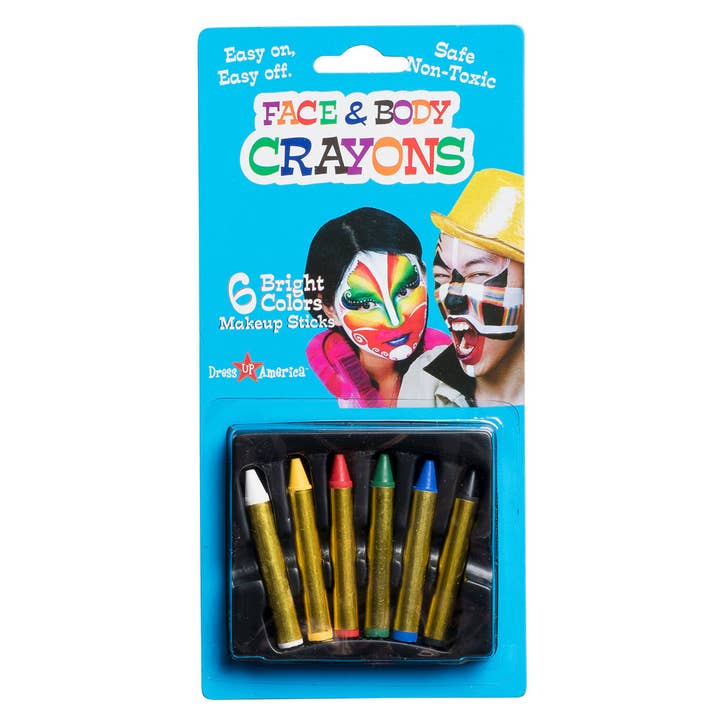 Dress Up America - Wholesale Face Paint/Play Makeup - Kids - 6 Color Face Paint - Blister Pack