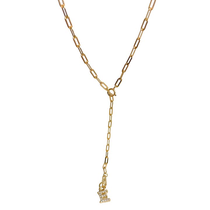 LETTER Y-DROP YLVIE NECKLACE WITH 1 CHARM for wholesale by Love Local Jewelry