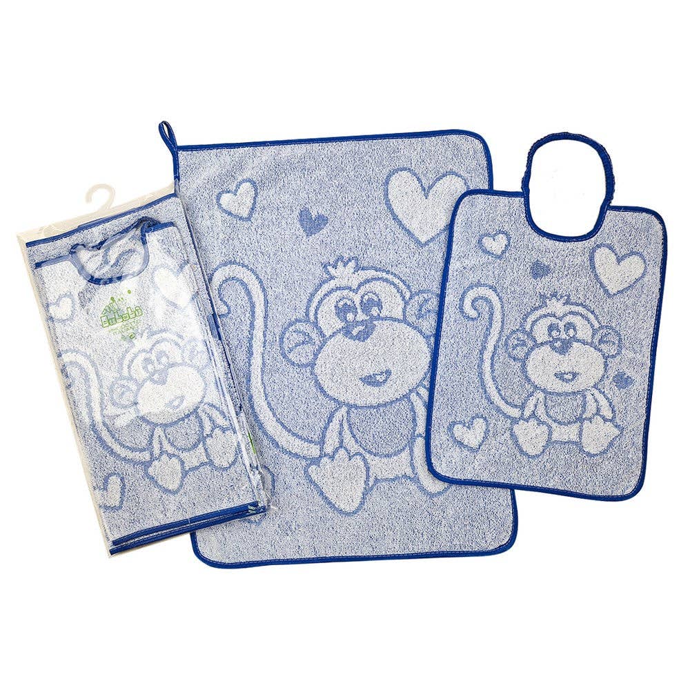 Almatex srl - Wholesale Hair Towel/Wrap - 2-piece set RALPH: Bib 36x34 cm with elastic + towel 40x50 cm4