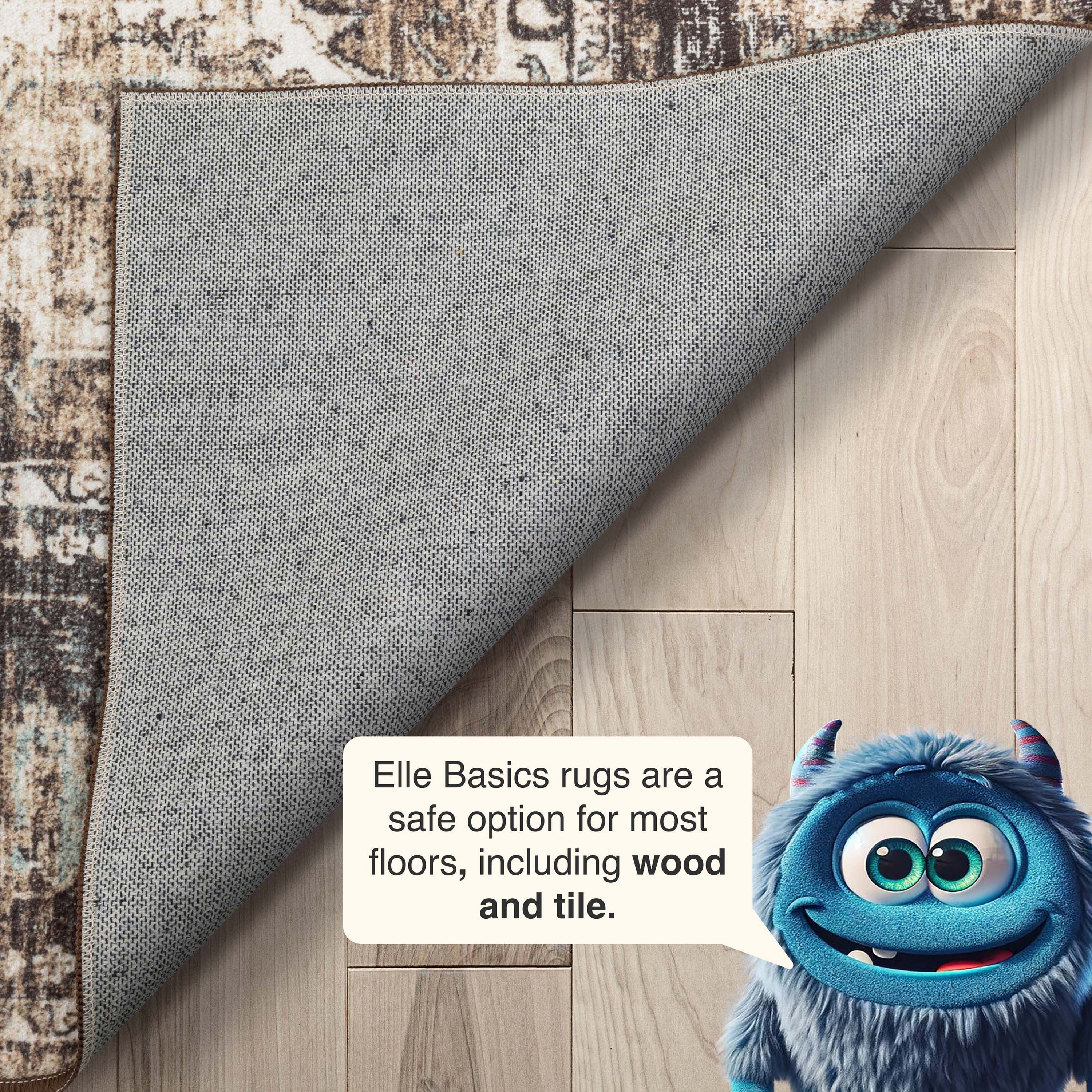 Well Woven – Tapete por atacado – Tapete Lavável Elle Basics Intrigue Easy-Clean - Durável, Antiderrapante, Design de Baixo Perfil para Conforto em Casa7