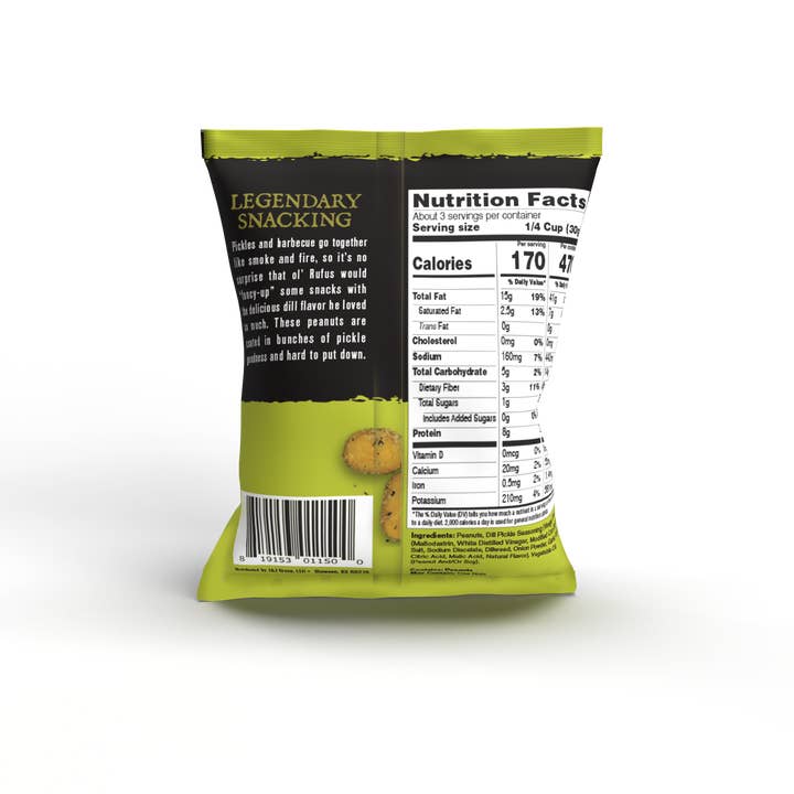 Rufus Teague - Wholesale Nuts - Dill Pickle Peanuts - 3oz Packets1