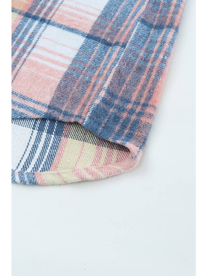 PartyEight - Wholesale Shirt Jacket/Shacket - Women's - Plaid Flap Pockets Shacket17