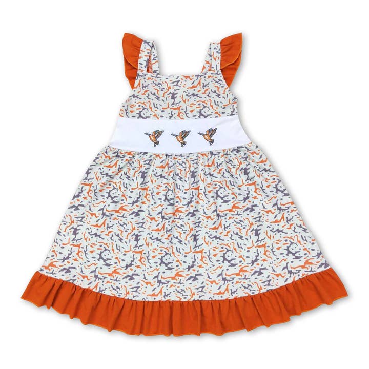 Yawoo Garments - Wholesale Dress - Kids - Flutter sleeves duck camo kids girls dresses