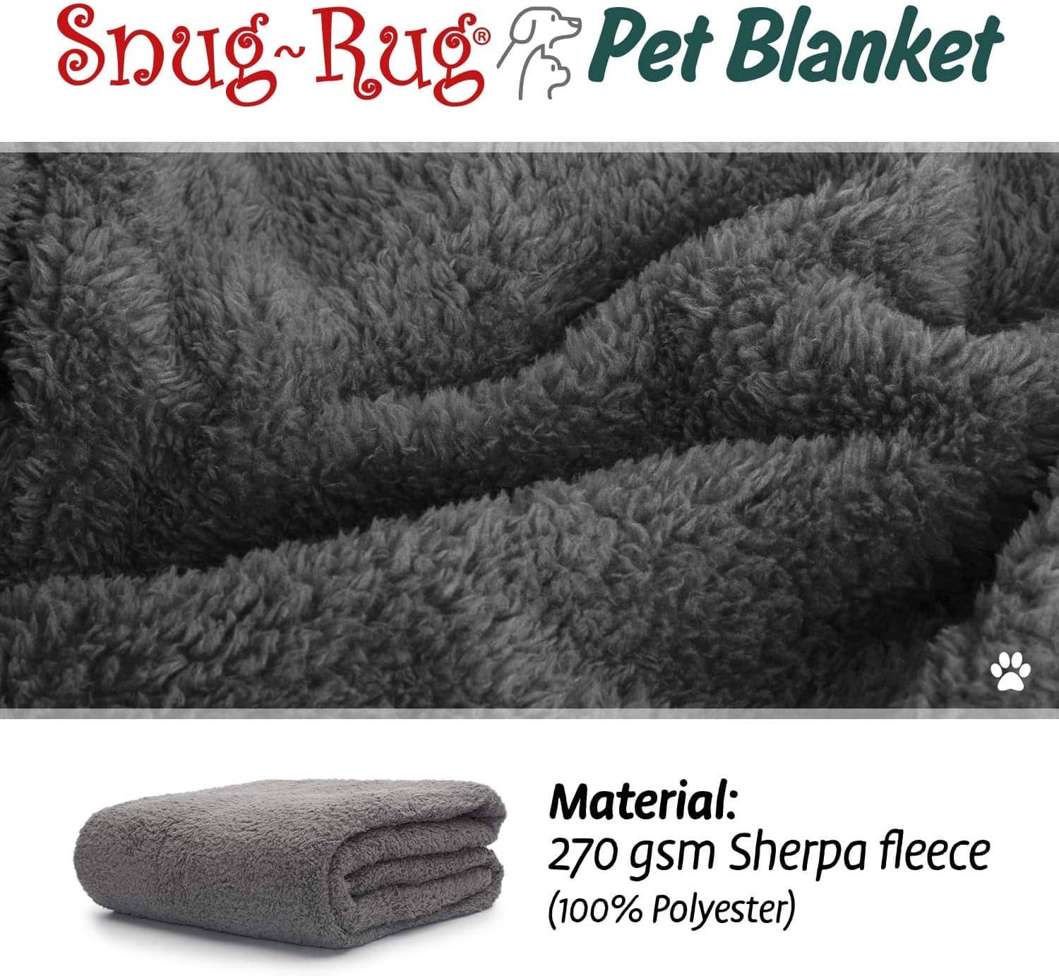 Wholesale Gifts Tomorrow – Großhandel Haustierdecke – Katze/Hund – Snug Rug Haustier Sherpa Fleece Decke Groß 127 x 178 cm2