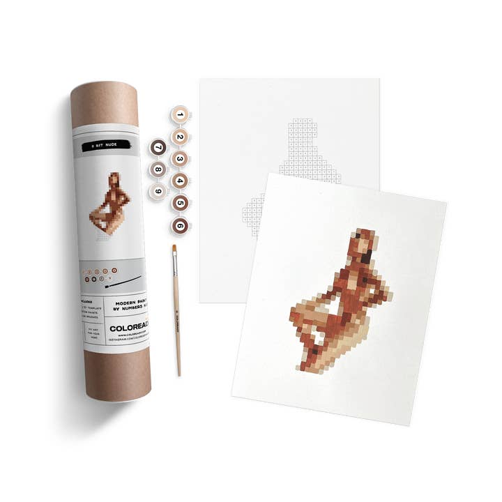Coloready - Wholesale DIY Craft Kit - 8-Bit Nude | Modern Paint By Numbers Kit
