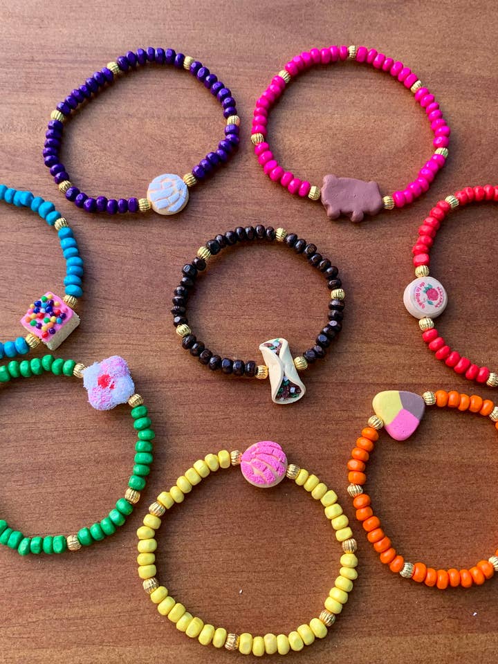 Solid Color 1 Charm Stretch Bracelet for wholesale by Iba Sisters