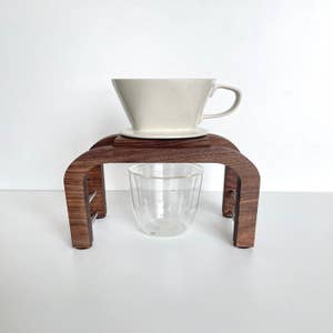 1pc Black Stainless Steel Pour Over Coffee Kettle With Wooden