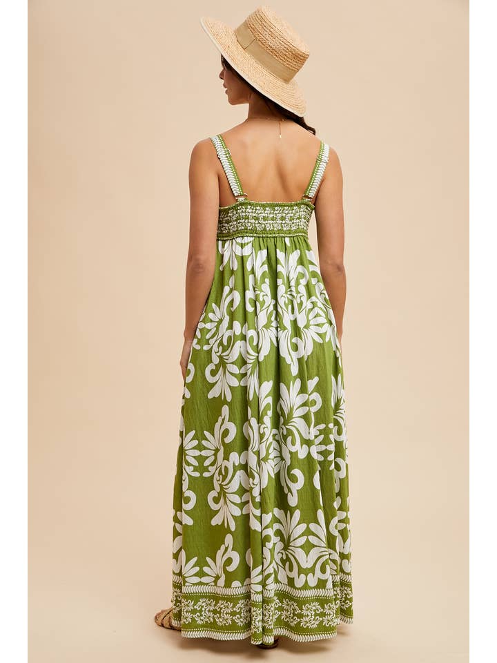 In Loom - Wholesale Dress - Women's - RESORT BORDER PRINT MAXI DRESS