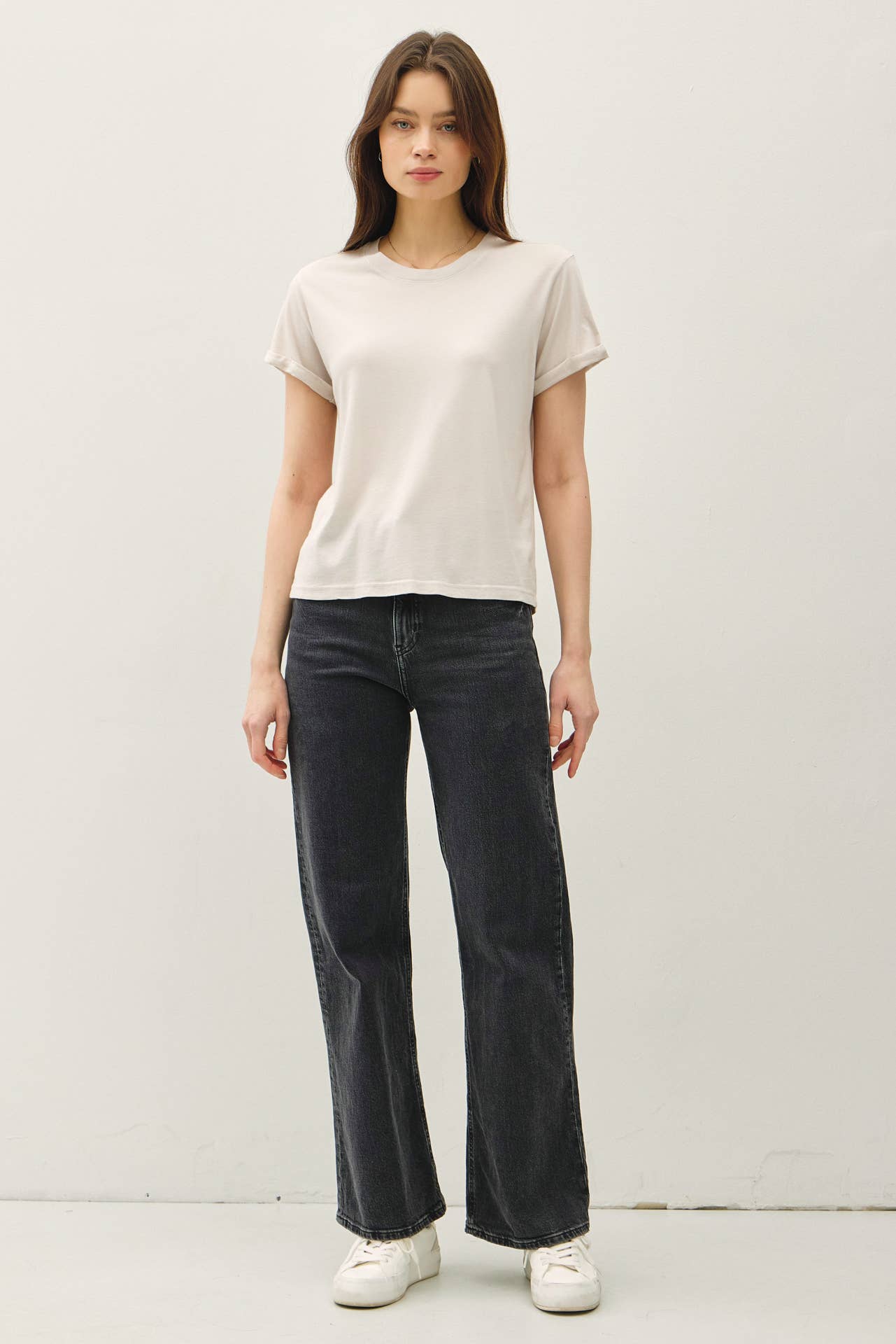 Be Cool - Wholesale T-Shirt - Women's - BOXY CUT TEE W/ ROLL SLEEVE18