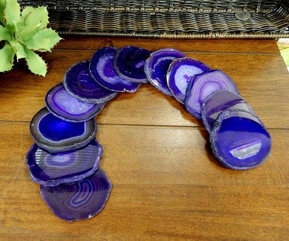 Rock Paradise - Wholesale Spiritual Stone/Crystal - Agate Slices -Top Drilled - Size #2 LARGE AGATE - Crystal Craft Supply26