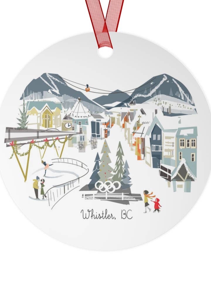 Whistler, BC By Metal Ornament | | mulighed for personlig tilpasning tilgængelig for engroshandel hos Albie Designs