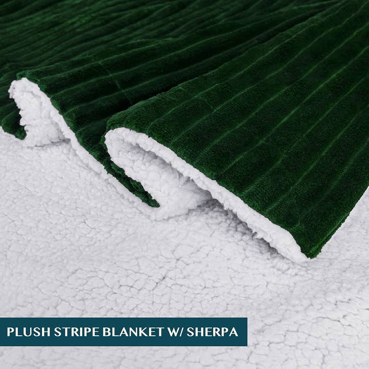 Pavilia - Wholesale Throw Blanket - Ribbed Sherpa Throw Blanket25