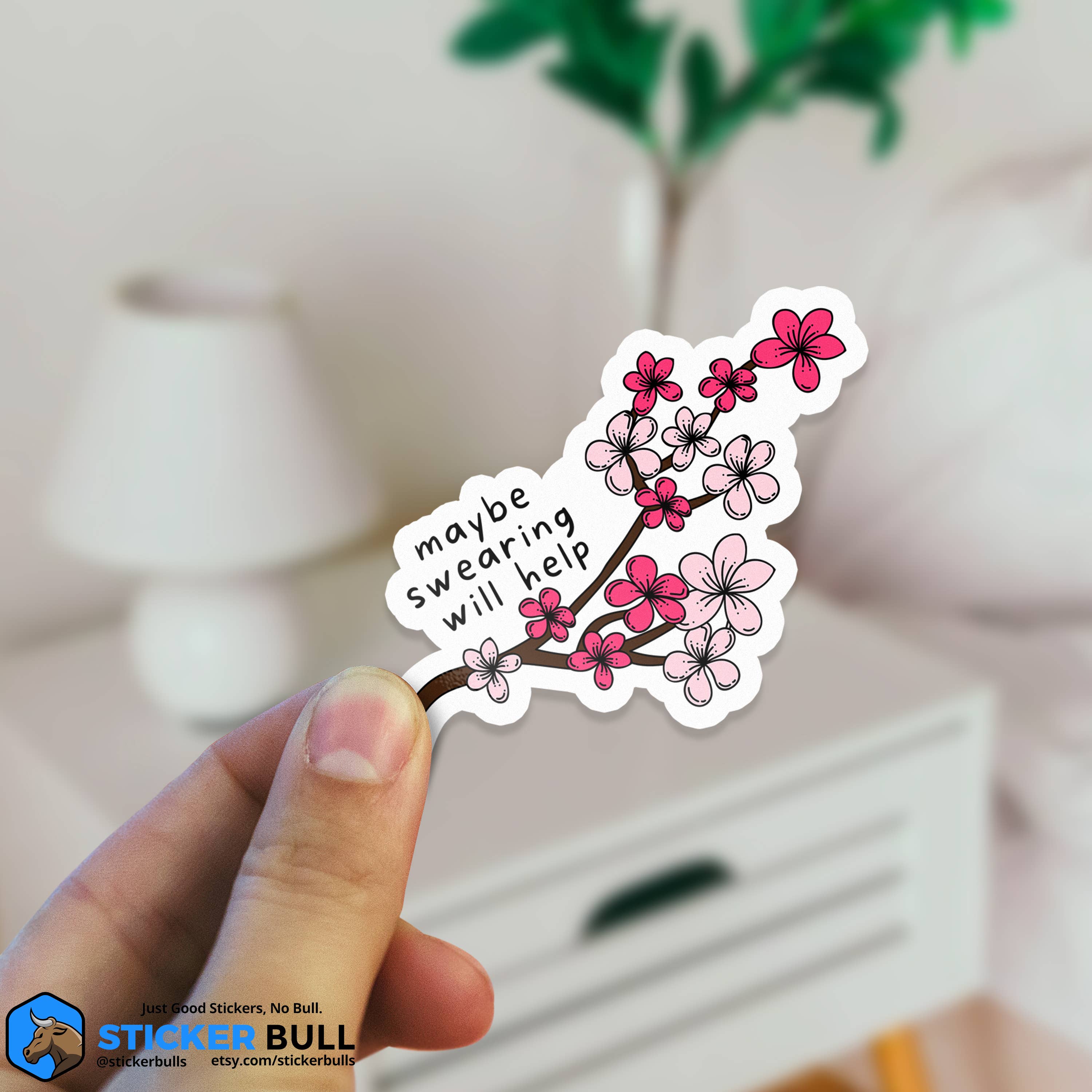 Sticker Bull - Wholesale Sticker - Maybe Swearing Will Help Mental Health Sticker3