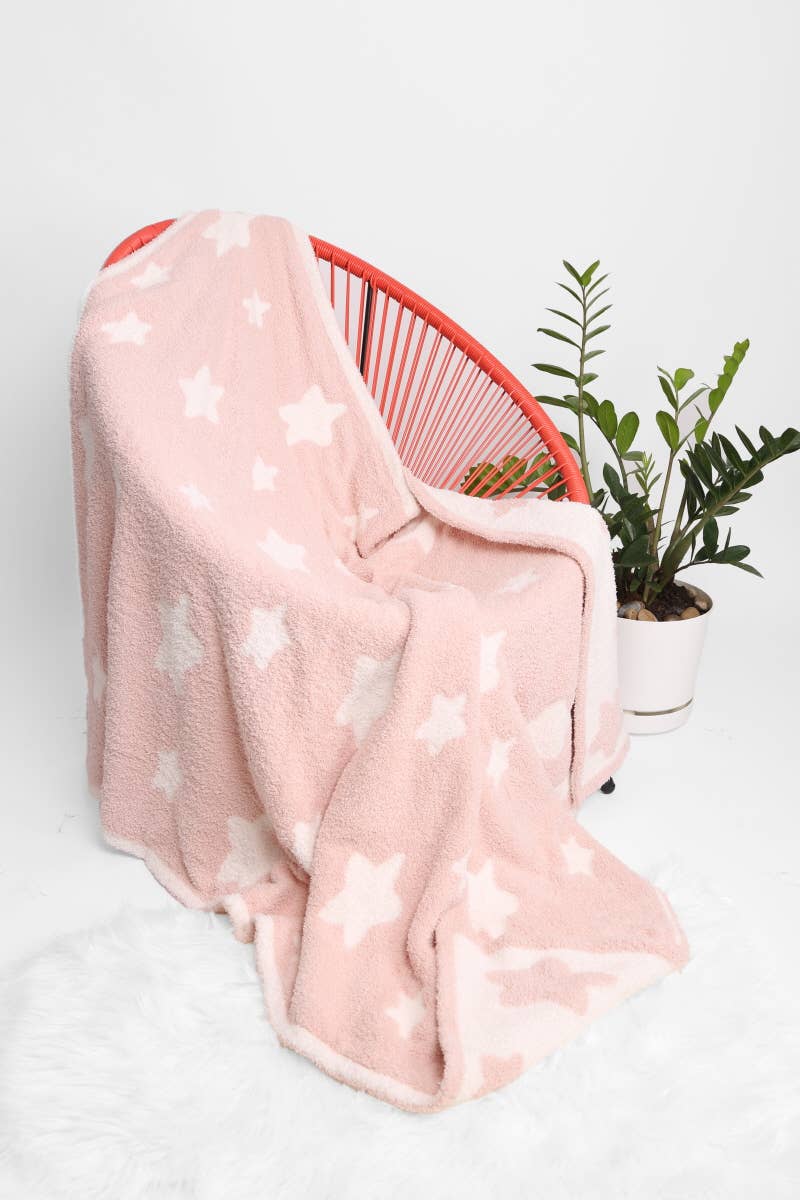 Fashion City - Wholesale Throw Blanket - Star Print Luxury Soft Throw Winter Blanket10