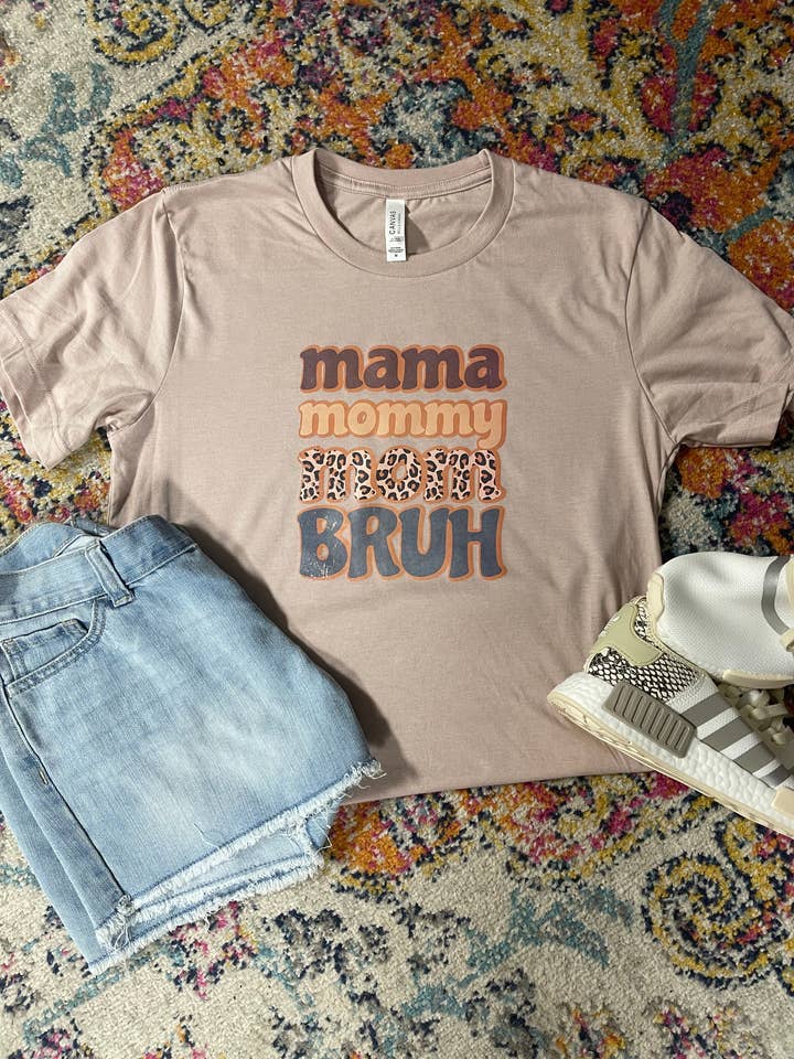 Leopard Mom Shirt Graphic T-shirt for wholesale by Sweet Southern Wholesale