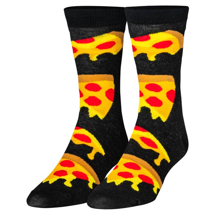 Cheesy Slices - Mens Crew Folded for wholesale by Crazy Socks
