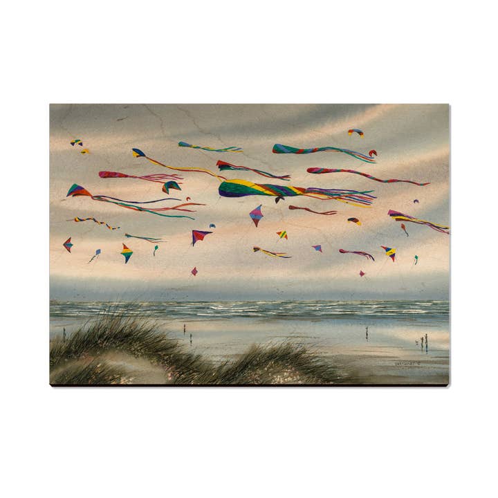 Beach Kites - Wood Postcards & Magnets for wholesale by DaydreamHQ