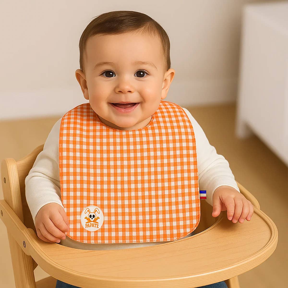 PAPATE - Wholesale Bib - Baby - Organic Cotton Bib - Vichy2