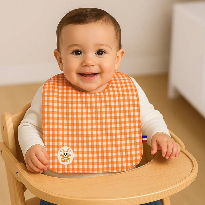 PAPATE - Wholesale Bib - Baby - Organic Cotton Bib - Vichy2