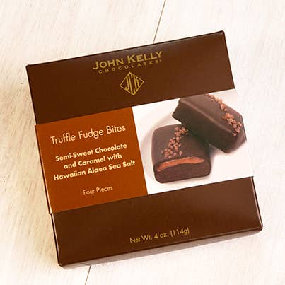 John Kelly Chocolates - Wholesale Chocolate Box - Semi-Sweet Choc & Caramel w/Hawaiian Alaea Sea Salt Box2