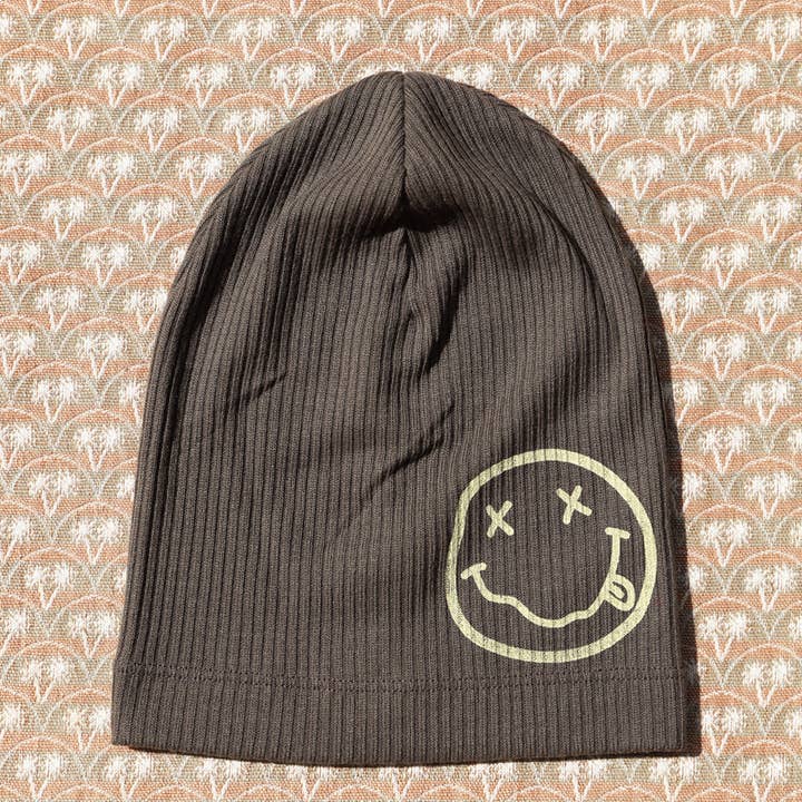 Purple Sardine - Venta al por mayor Gorro de lana - Hombre - Estilo grunge con serigrafía Nirvana