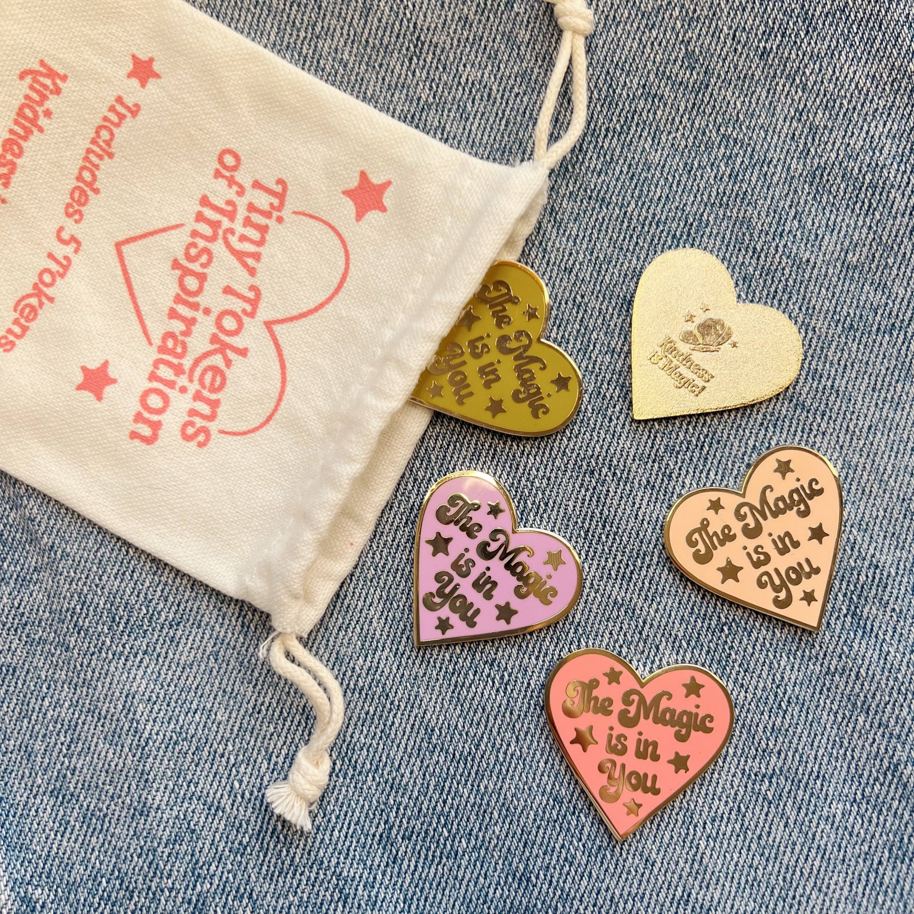 Kindness is Magic - Wholesale Keepsake Coin/Token - Inspiration Tokens - The Magic is in You Hearts2