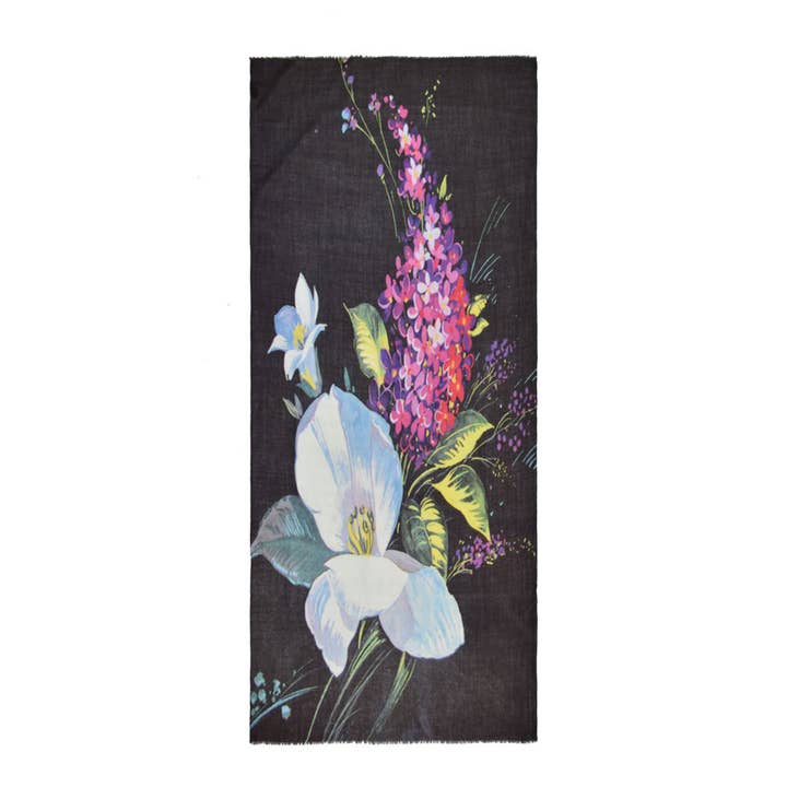 Dupatta Designs – Cachecol - Mulher por atacado – Lenço Valentino Floral Bouquet