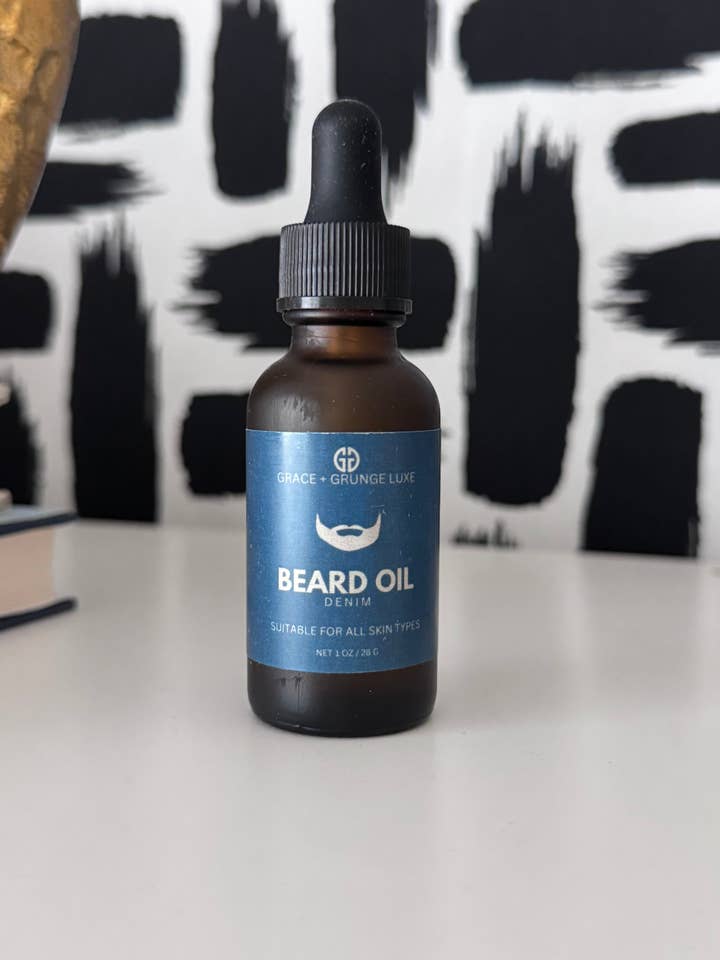 Aceite para Barba Nutritivo Denim 1 oz para venta al por mayor de Grace + Grunge Luxe