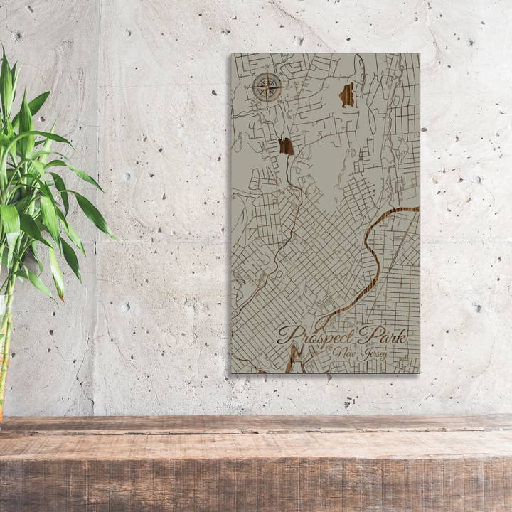 New Jersey: Prospect Park Street Map for wholesale by Fire & Pine