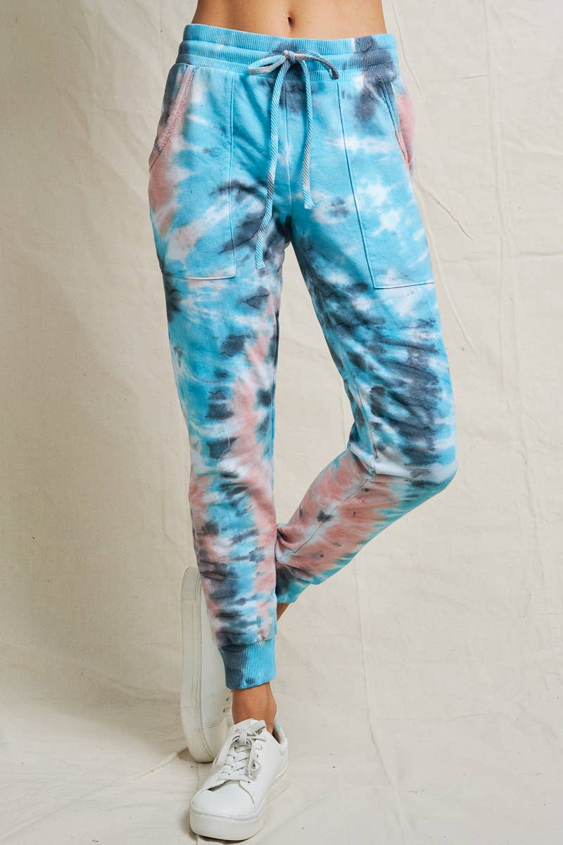 lalamia - Venta al por mayor Pantalones de chándal/cómodos - Mujer - MPT25291GD-BLUECOMBO1